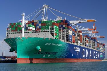 cma cgm konténerszállító tengeri hajó