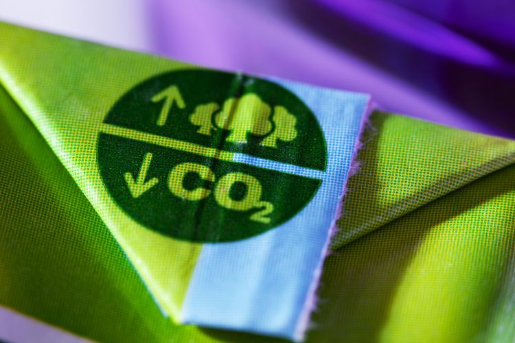 CO2 jelölés csomagoláson