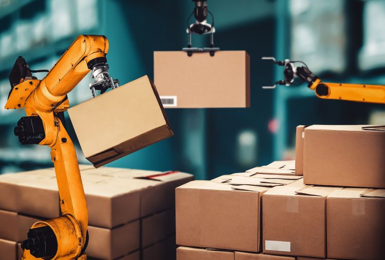 Robotizált csomagolási anyagmozgatás