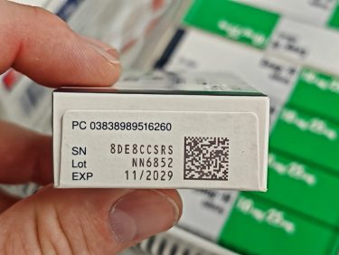 2D kód dobozon